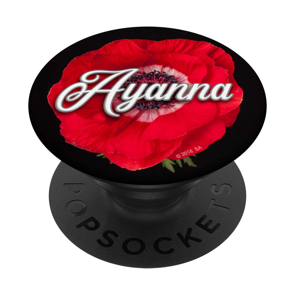 Amazon.com: Ayanna Monogram Gift Red Flower Poppy Ayanna